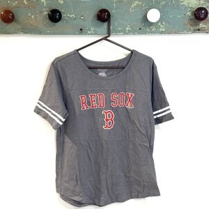 Boston‎ Red Sox MLB Women's 5th & Ocean Gray T-Shirt Distressed Logo L
